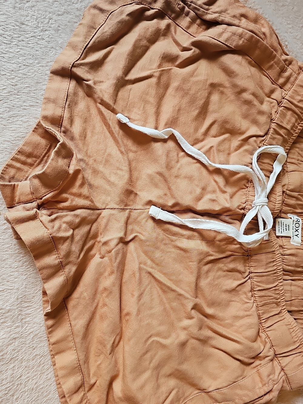 Roxy Peachy Tan Drawstring Lounge Shorts
